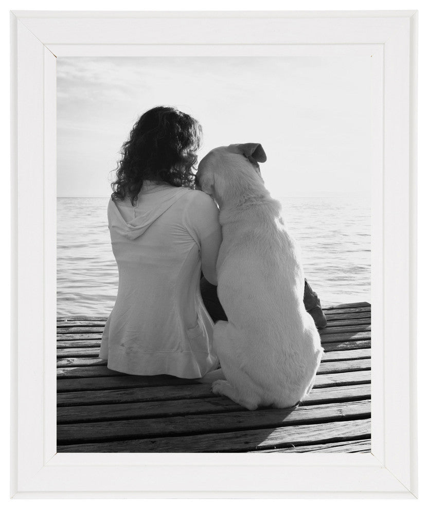Kieva Solid Wood Picture Frame Set, Black 4x6, White, 8x10