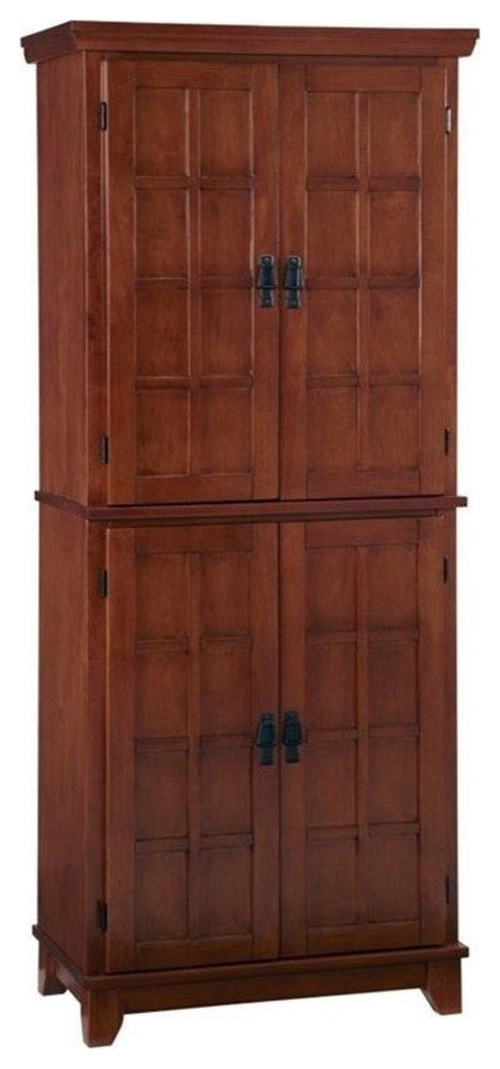 Homestyles Arts & Crafts Wood Pantry in Brown