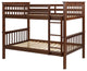 Solid Wood Twin over Twin Mission Design Bunk Bed - Walnut