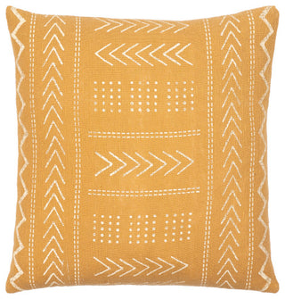 Surya Malian Mustard Pillow Shell With Down Insert 18"H X 18"W