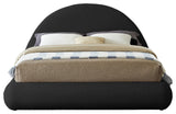 Rudy Beige Teddy Fabric Full Bed, Black, Queen