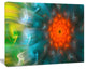 Multi Color Fractal Petals Dandelion, Large Floral Canvas Art Print, 60x40