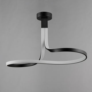 ET2 E30660 Serpentine 13"W LED Semi-Flush Ceiling Fixture - Black