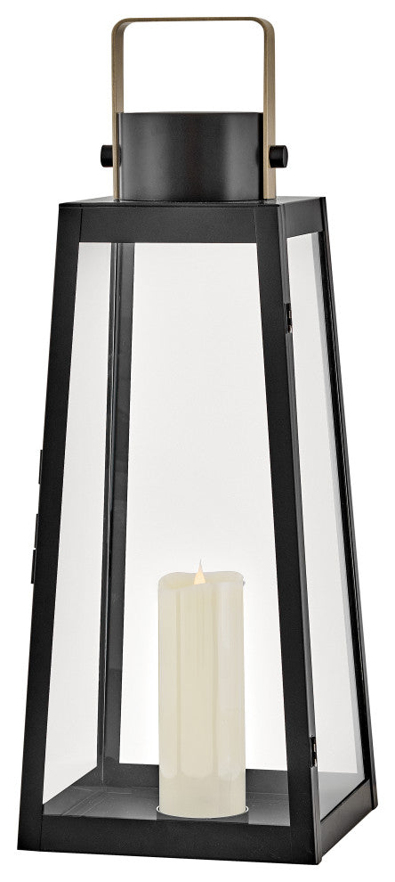 Lark Hugh Large Decorative Lantern, Black