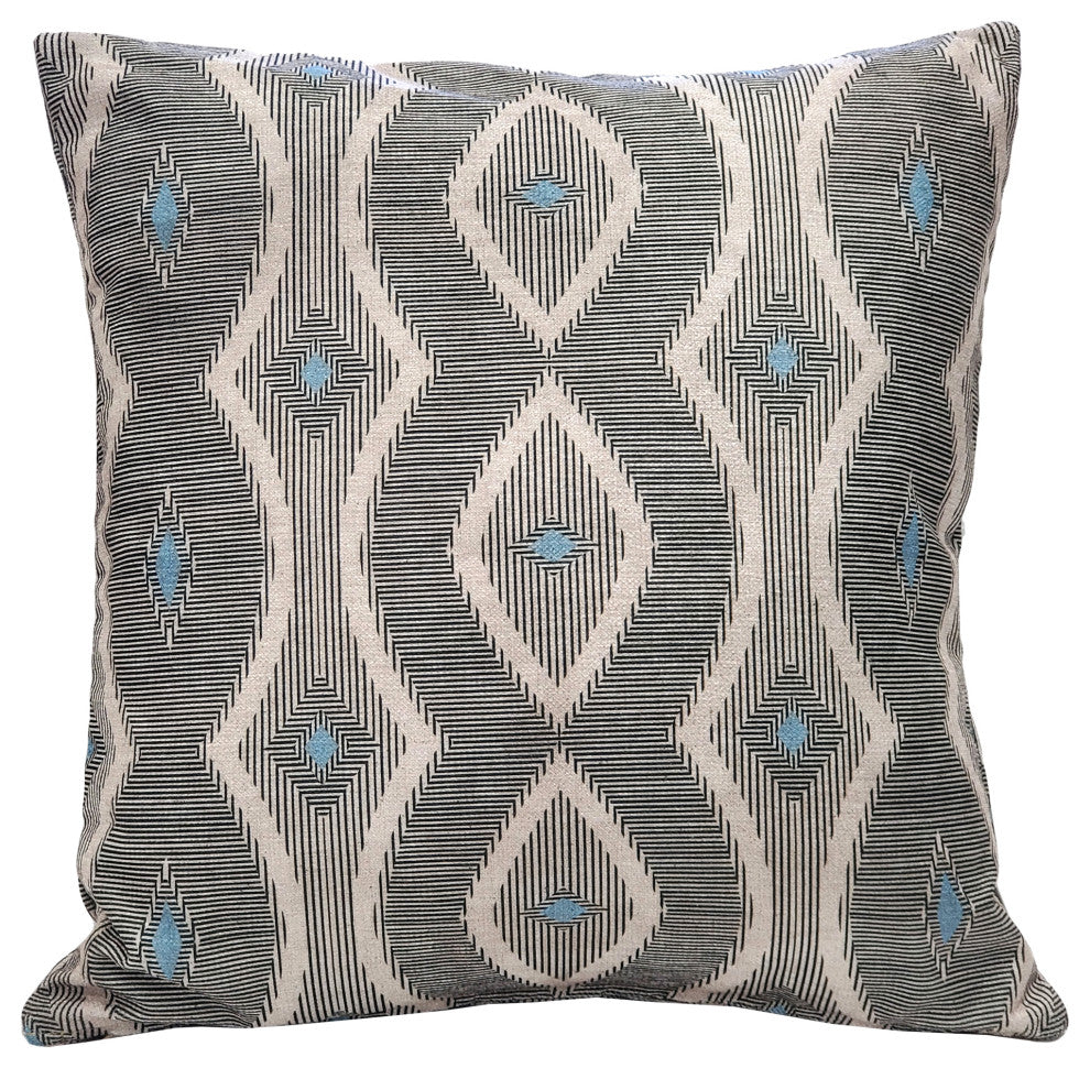 Desmond Blue Diamond Pillow 19x19, with Polyfill Insert