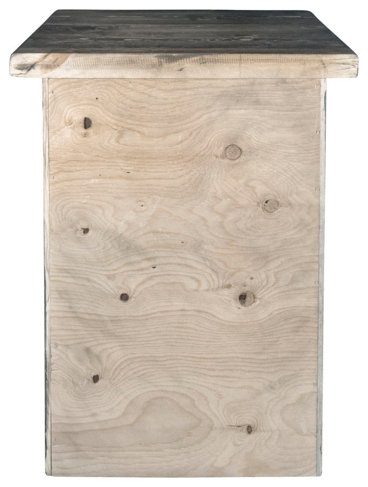 Big Sky Collection Live Edge, One Drawer Nightstand, Jacobean Stain, 25"H