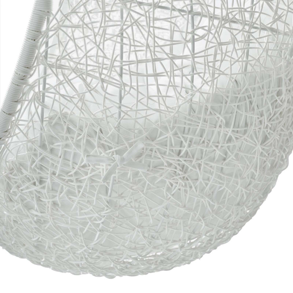 Swing Lounge Chair, Sunbrella, White, Outdoor Patio Balcony Cafe Bistro Garden