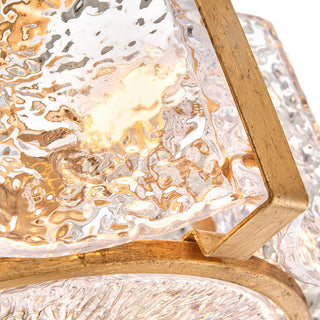 Fredrick Ramond Florian Medium Semi-Flush Mount, Distressed Brass