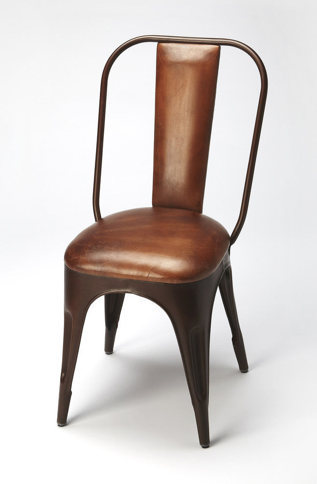 Riggins Iron & Leather Side Chair