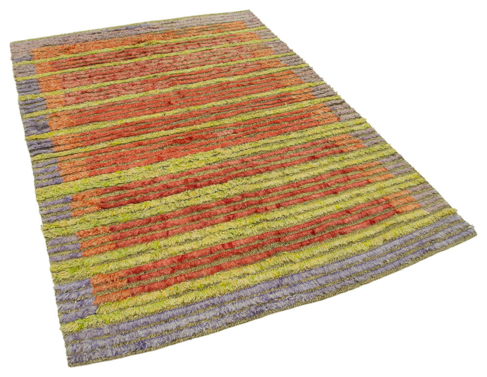 Rug N Carpet - Handwoven Turkish 4' 10'' x 6' 10'' Flatweave Wool Kilim Rug