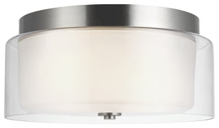 Elmwood Park 2-Light Ceiling Flush Mount, Brushed Nickel