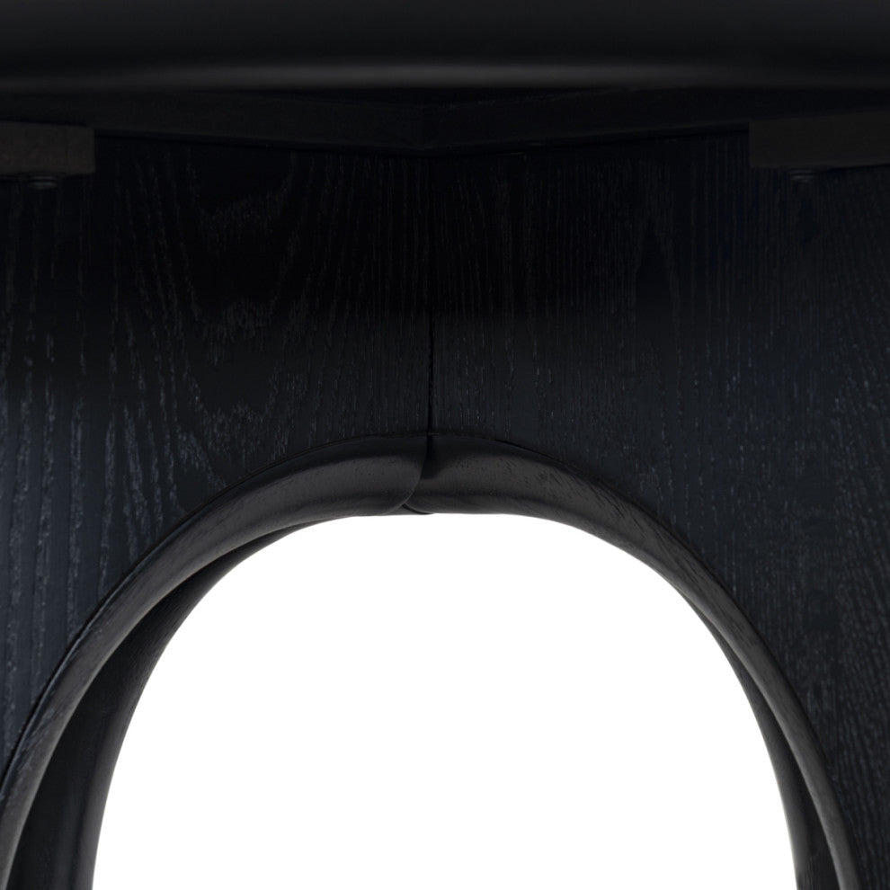 Safavieh Couture Olivetta Round Wood Dining Table, Black