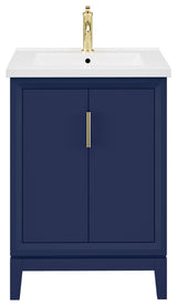 Elise 24 In. Ceramic Sink Top Vanity in Monarch Blue