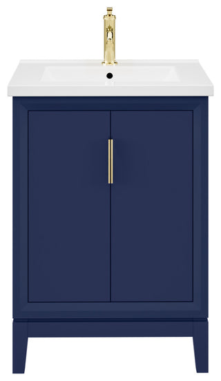 Elise 24 In. Ceramic Sink Top Vanity in Monarch Blue