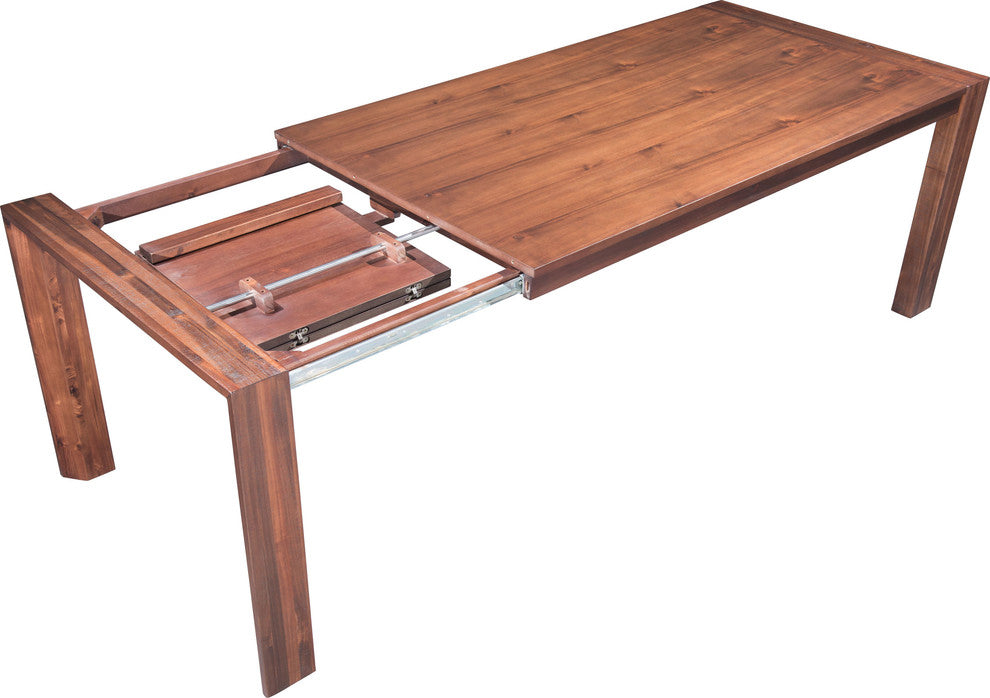 Zuo Modern Perth Extension Dining Table Chestnut
