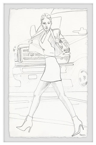 "Boots on Point" Framed Painting Print, 8"x12"