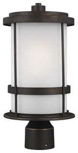 Wilburn 1-Light Outdoor Post Lantern, Antique Bronze