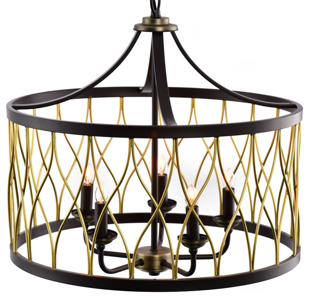 Lazzur Selune 5 Light 21" Matte Oil Rubbed Bronze Pendant