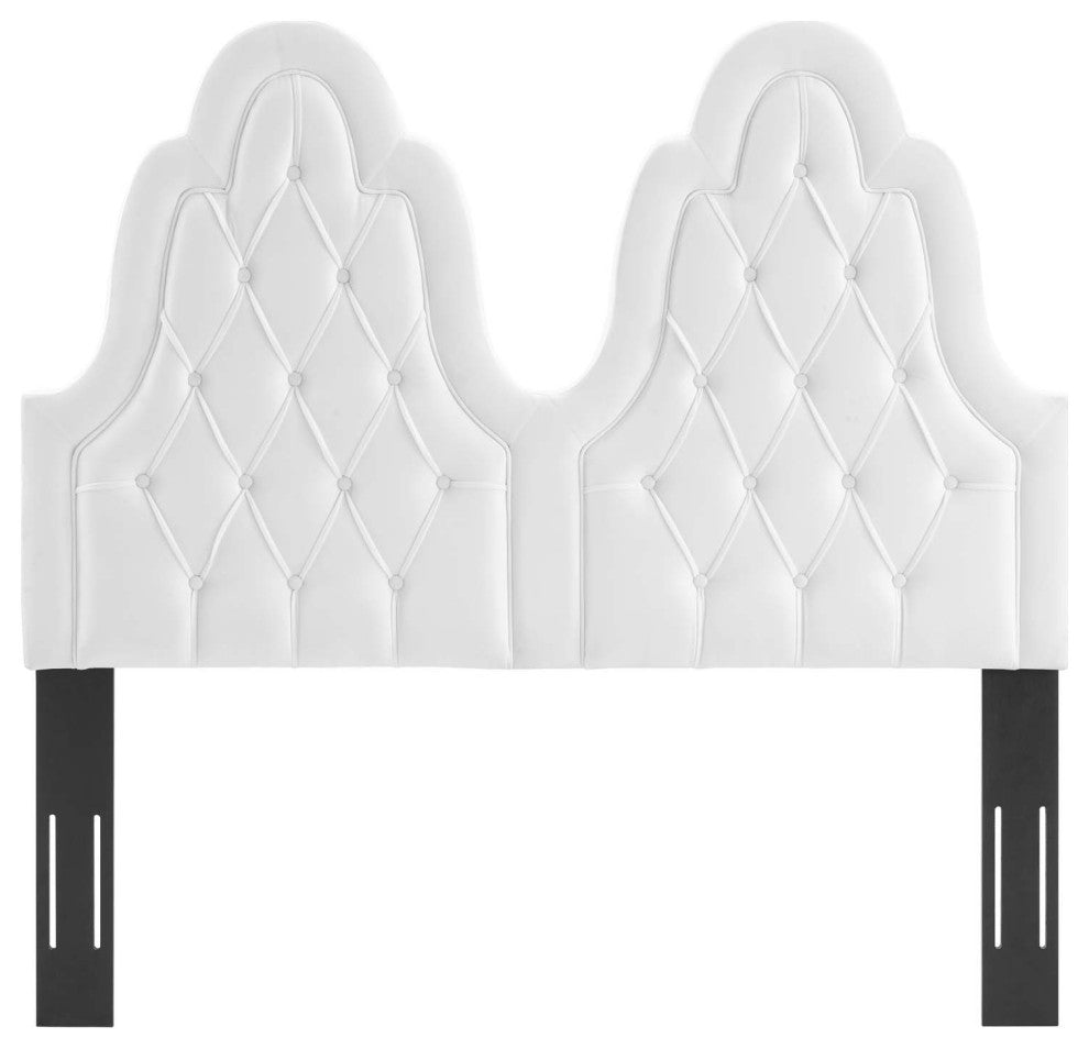 Augustine Tufted Performance Velvet King/California King Headboard White