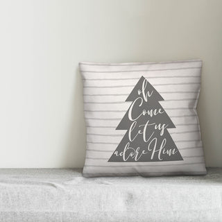 Oh Come Let Us Adore Him 20"x20" Throw Pillow