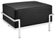 Modway Charles Grande Leather Ottoman, Black
