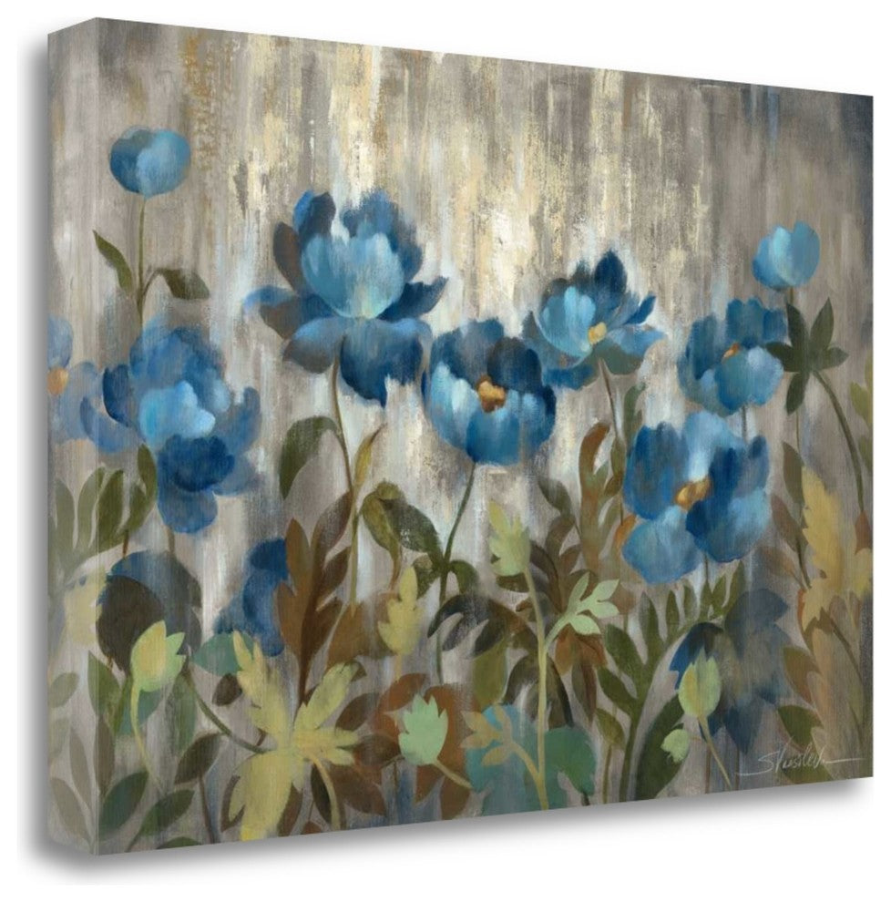 "Silver And Sapphire" By Silvia Vassileva, Giclee Print on Gallery Wrap Canvas
