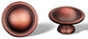 Distressed Copper RKI Smooth Dome Knob, RKICK9304DC