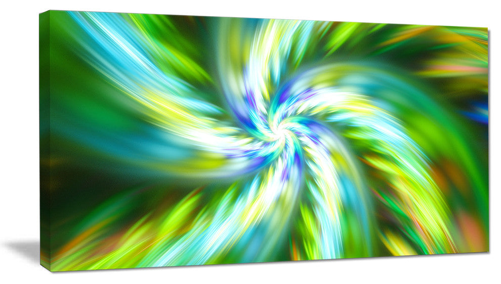 Beautiful Green Flower Petals, Large Floral Canvas Art Print, 60"x28"