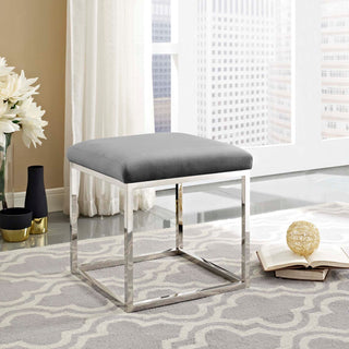 Modway Gaze Ottoman, Silver Gray