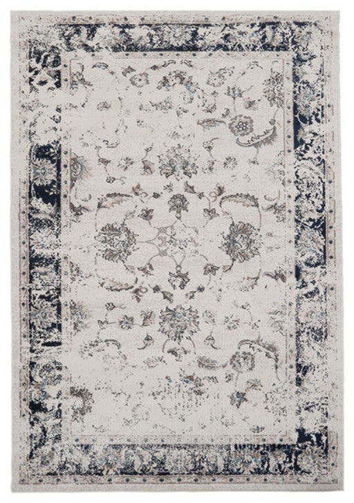LALUZ Distressed 5'x7'Mat Stain Fade Resistant Area Rug