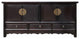 Chinese Dark Brown Stain Low TV Console Table Cabinet Hcs7123