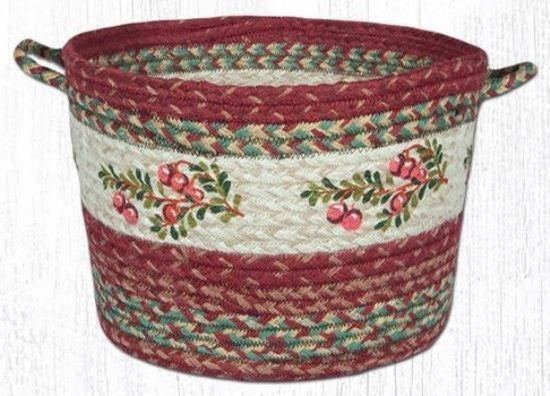 Ubpcranberry Printed Utility Basket, 13"x9"