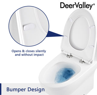 White One-Piece Toilet Comfortable Seat Height Single Efficient Flush 1.28 GPF