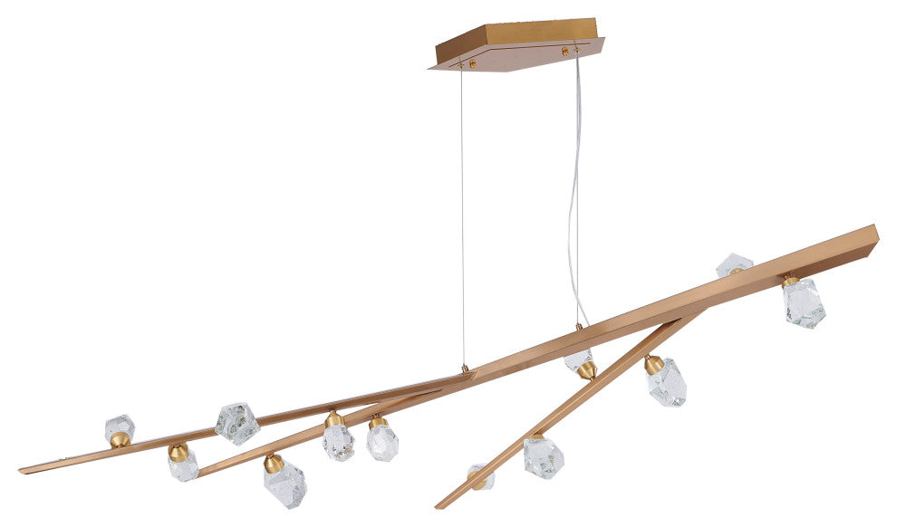 Bethel International LIGSRCUS 12-Light LED Chandelier, Gold