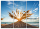 "Vivid Sunrise on Sandy Beach" Canvas Wall Art, 3 Panels, 36"x28"