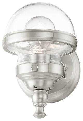 Brushed Nickel Transitional Vanity Sconce