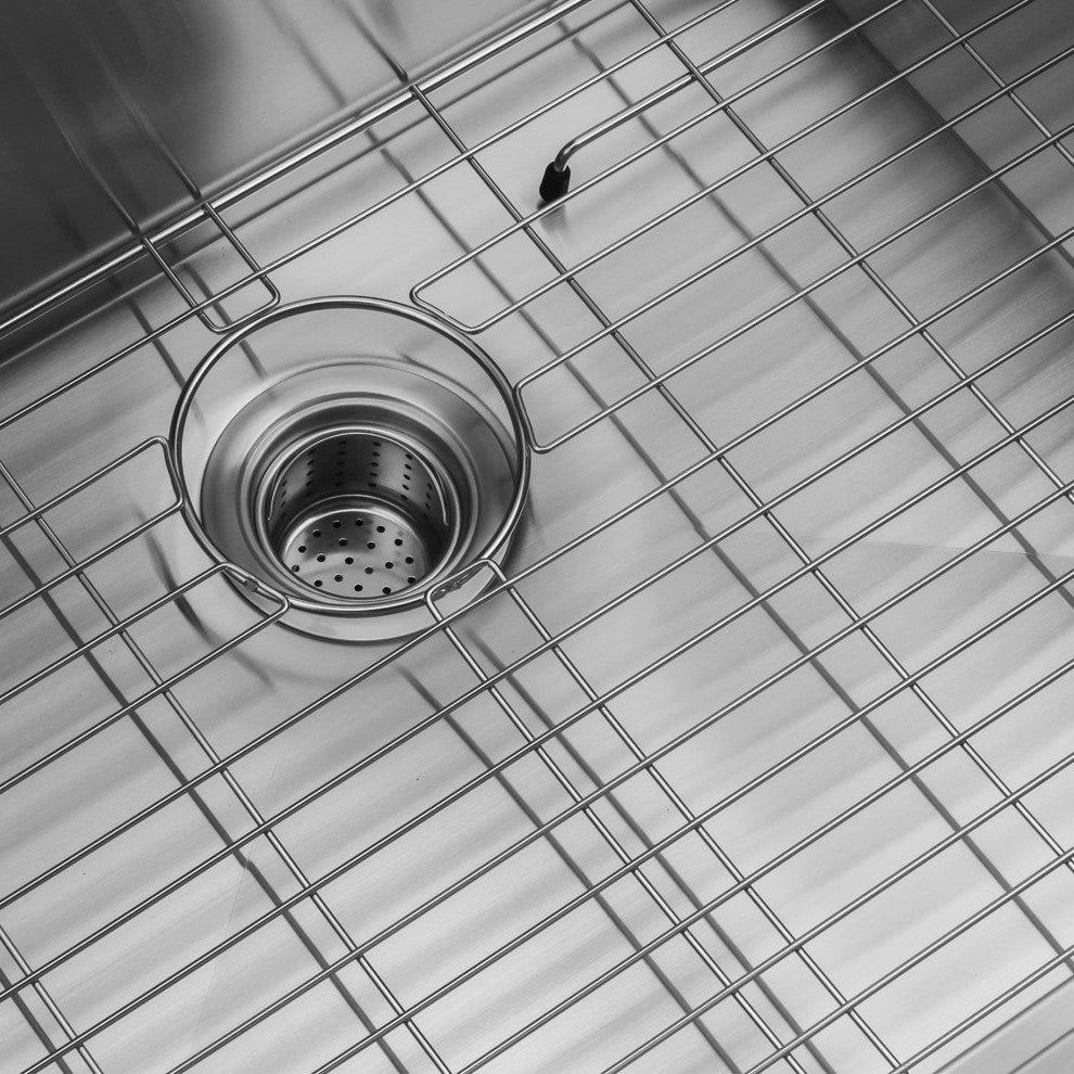 Undermount Single Bowl Stainless Steel Kitchen Sink, Brushed Chrome, 32 X 19