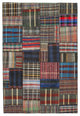 Rug N Carpet - Handmade Turkish 8' 2'' x 11' 10'' Wool Patchwork Kilim Rug
