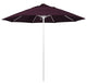 9'' Matted White Push Lift Fiberglass Rib Aluminum Umbrella, Pacifica, Purple
