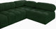 Ames Boucle Fabric L-Shaped Modular Sectional, Green, 5-Piece: 3 Armless Chair, 2 Corner Chair