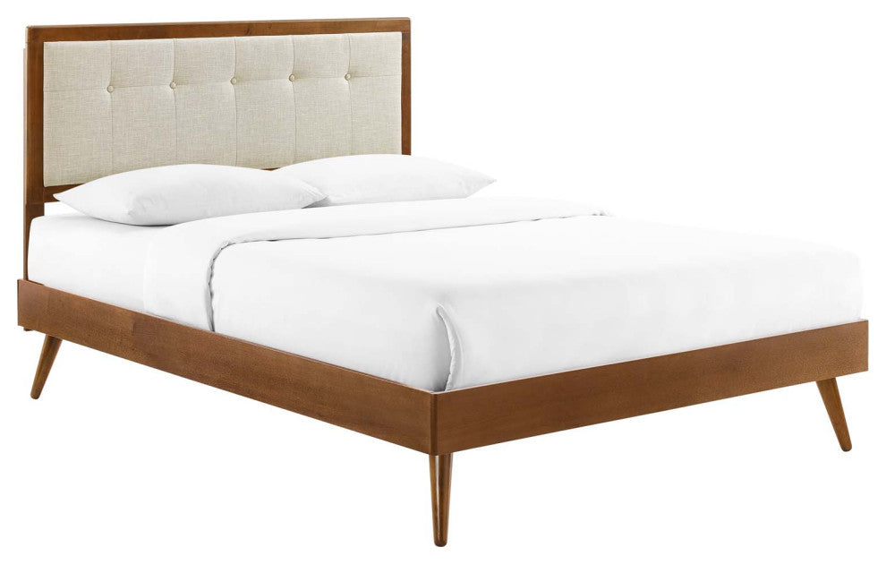 Modway Willow King Wood Platform bed With Splayed Legs