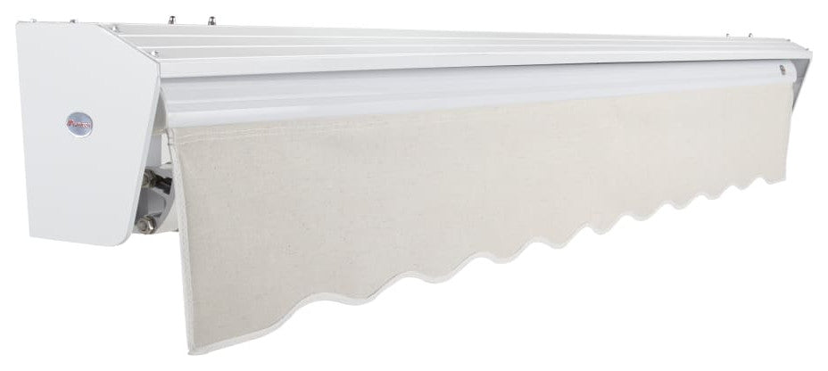 Awntech 14'x10' Destin Right Motor Acrylic Retractable Awning, Oatmeal