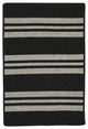 Sunbrella Southport Stripe UH19 Black Sunbrella Area Rug, Rectangular 8'x10'