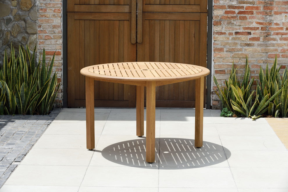Amazonia Palau Round Teak Finish Patio Dining Table