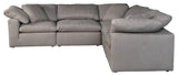 Terra Condo Classic L Modular Sectional Livesmart Fabric Light Grey