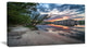 "Sunset at River With Large Rock" Landscape Photo Wall Art, 1 Panel, 60"x28"