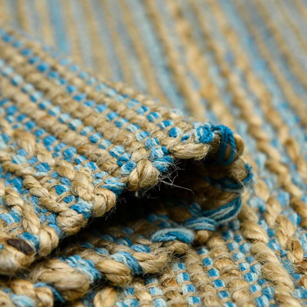 Naturals Sinclair Area Rug, Blue, 8' x 10', Striped