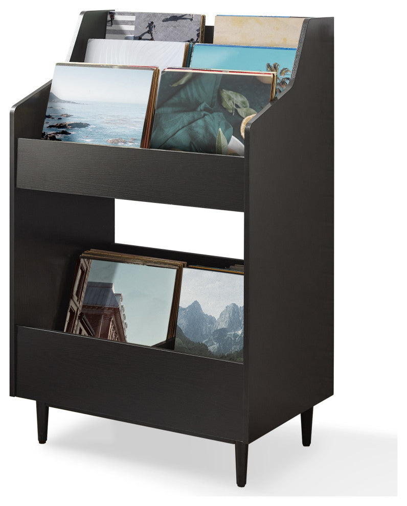 Liam Record Storage Stand Black