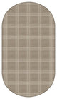 Natural Herrington Plaid Area Rug Milliken Tactesse Nylon, Oval 4'x6'