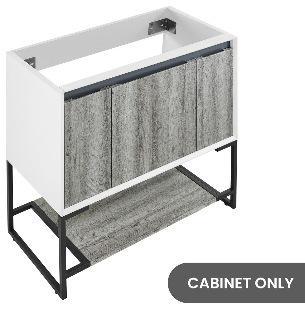 Marseille 36" Bathroom Vanity, Oak, Cabinet Only
